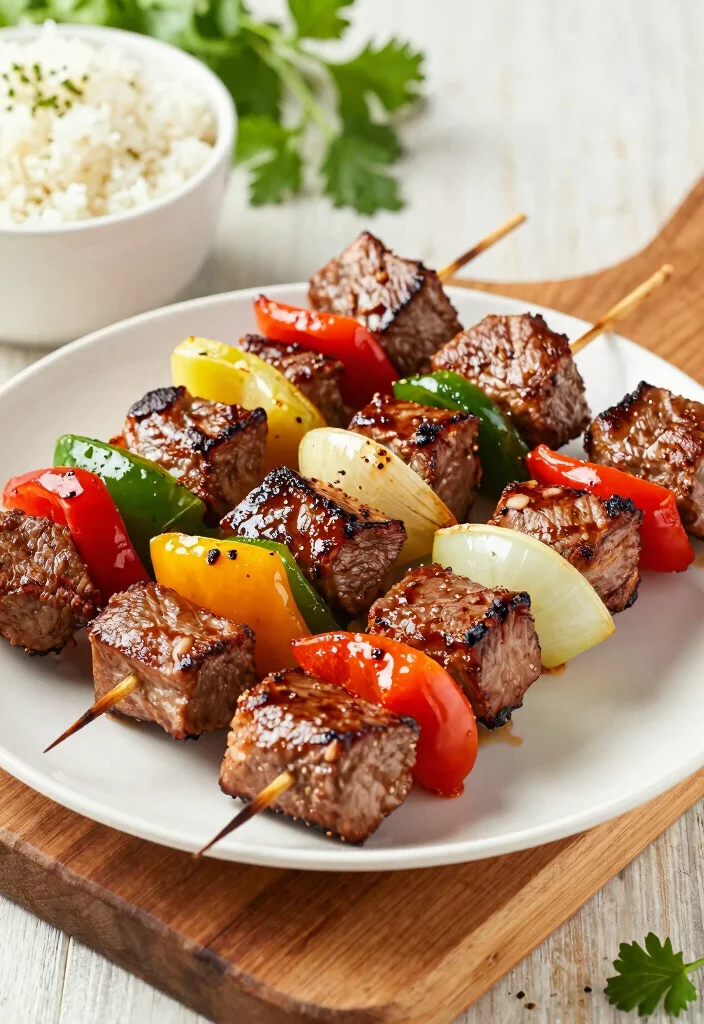 17 Flat Iron Steak Recipes Tender Grill Ready Cuts - 10. Teriyaki Flat Iron Steak Skewers 1