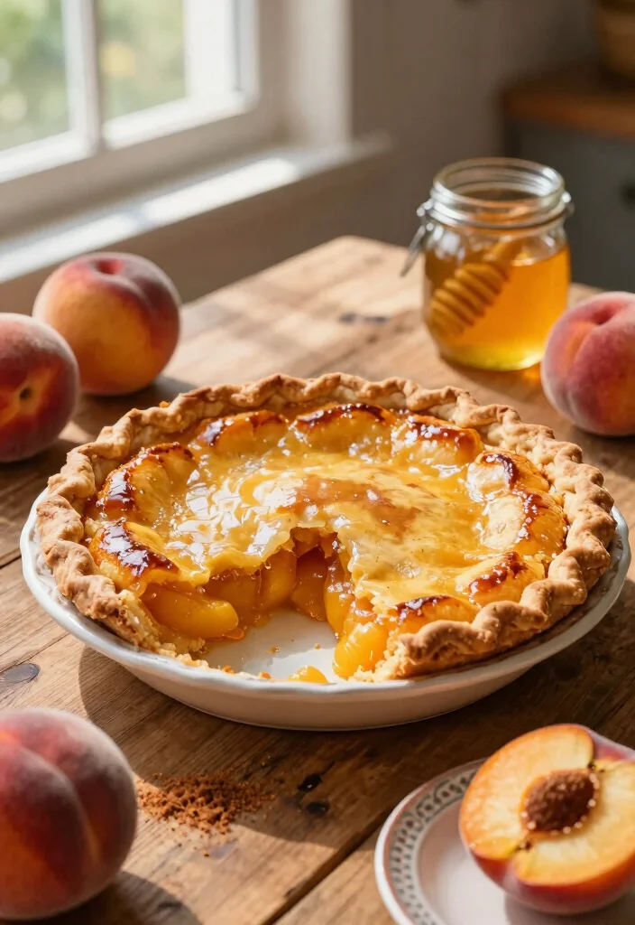 17 Fresh Peach Pie Recipes: Juicy Summer Classics - 1. Classic Fresh Peach Pie with Honey 1