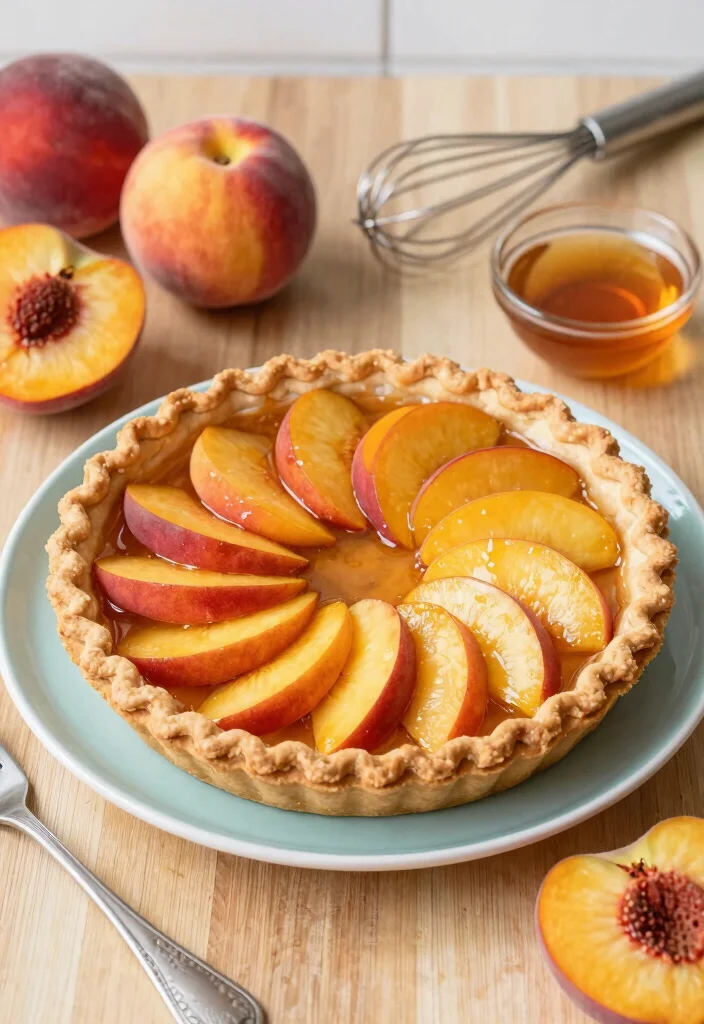 17 Fresh Peach Pie Recipes: Juicy Summer Classics - 2. Vegan Peach Pie with Maple Syrup 1