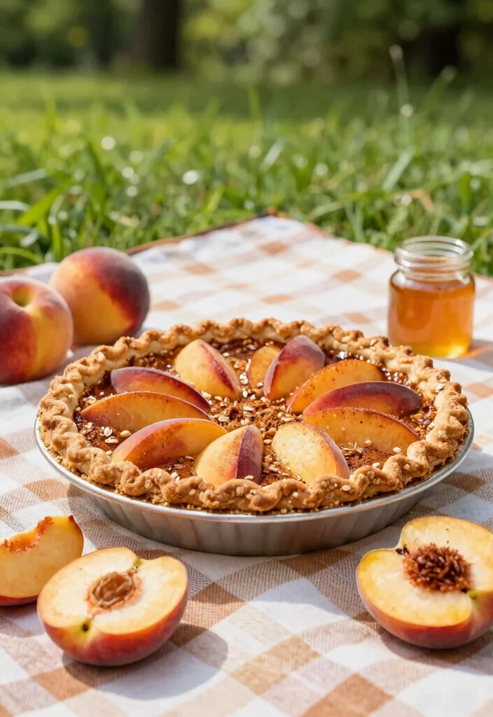 17 Fresh Peach Pie Recipes: Juicy Summer Classics - 6. Peach Pie with Cinnamon Oat Crust 1