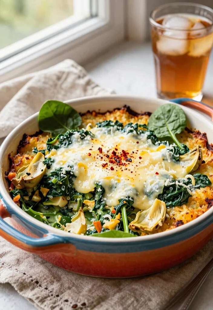 17 Hash Brown Casserole Recipes Cheesy Crowd Pleasers - 2. Spinach and Artichoke Hash Brown Bake 1