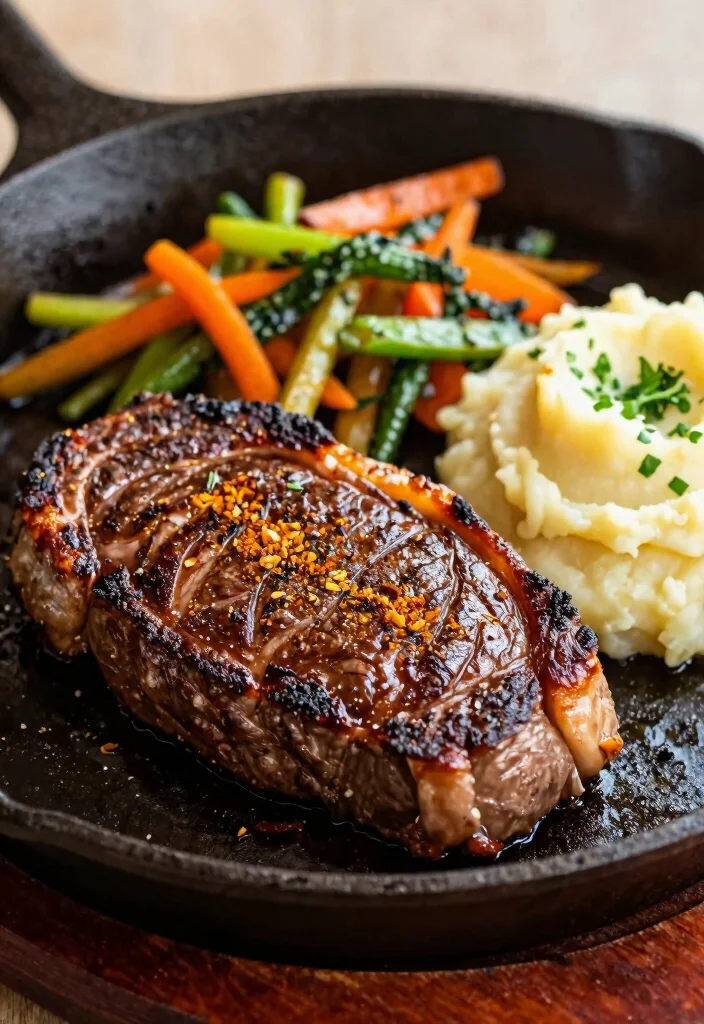 18 Cast Iron Steak Recipes Perfect Crust at Home - 5. Cajun Spiced New York Strip 1