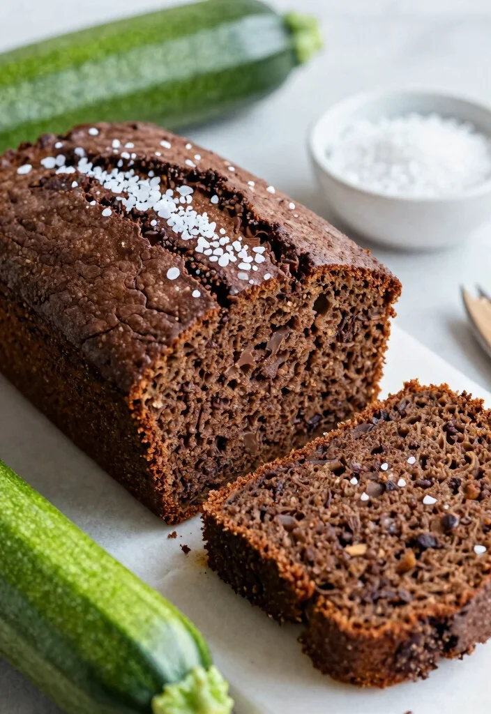 18 Chocolate Zucchini Bread Recipes: Moist Chocolatey Loaves - 18. Chocolate Zucchini Bread with Sea Salt 1