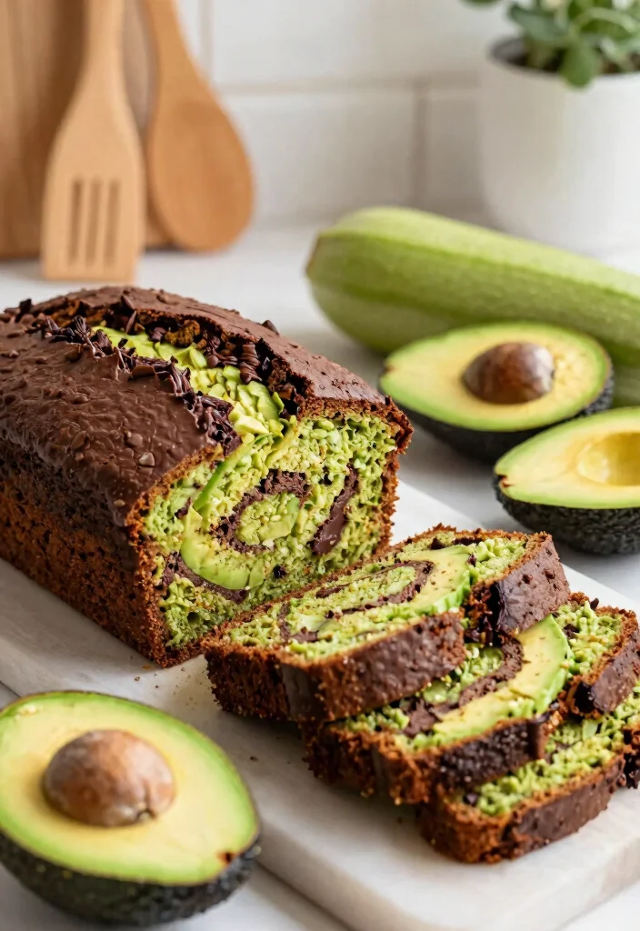 18 Chocolate Zucchini Bread Recipes: Moist Chocolatey Loaves - 3. Healthy Avocado Chocolate Zucchini Bread 1