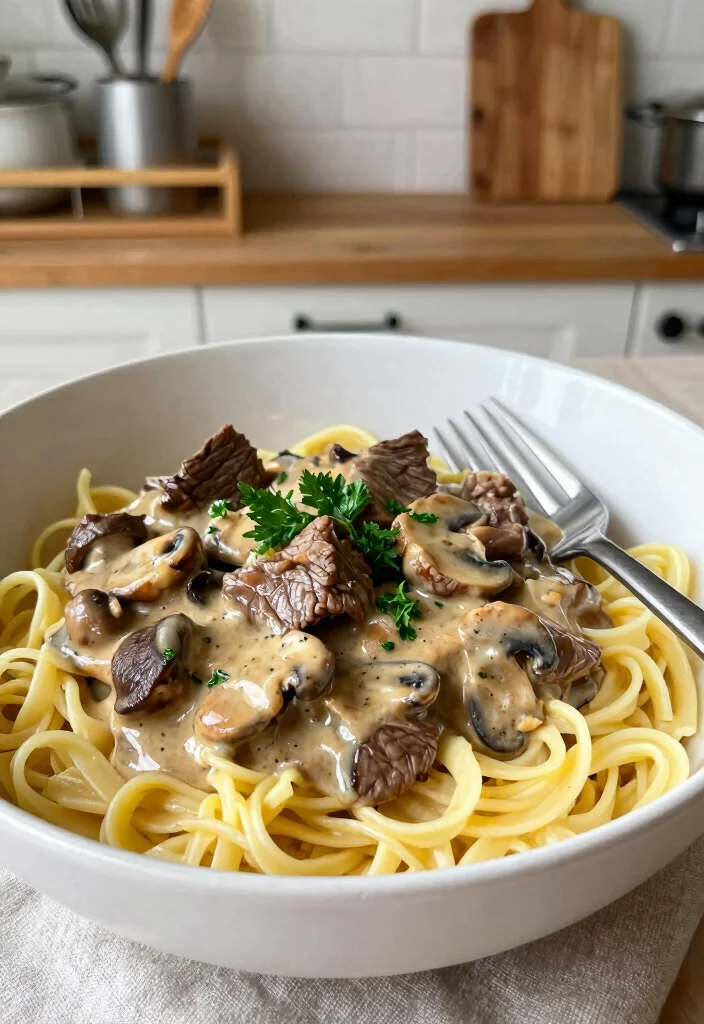 18 Chuck Roast Recipes Dutch Oven: Rich Slow Braised Beef - 2. Savory Beef Stroganoff 1