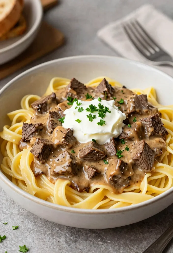 18 Cube Steak Crock Pot Recipes Comfort Food Classics - 5. Cube Steak Stroganoff 1