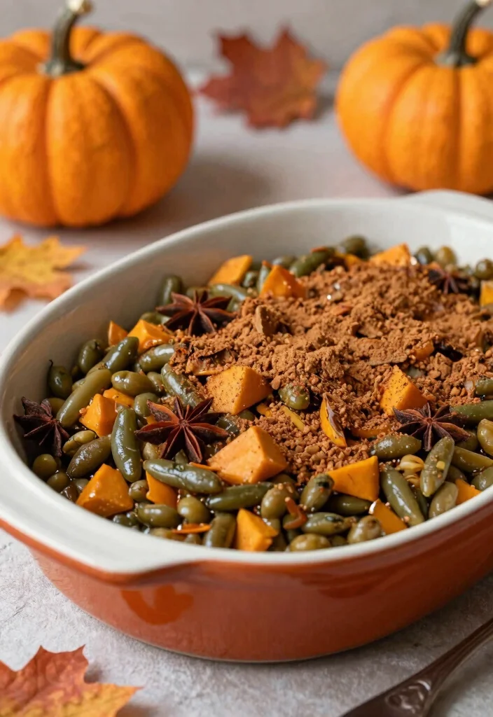 18 Green Bean Casserole Recipes: Classic Holiday Favorites - 17. Pumpkin Spice Vegan Green Bean Casserole 1
