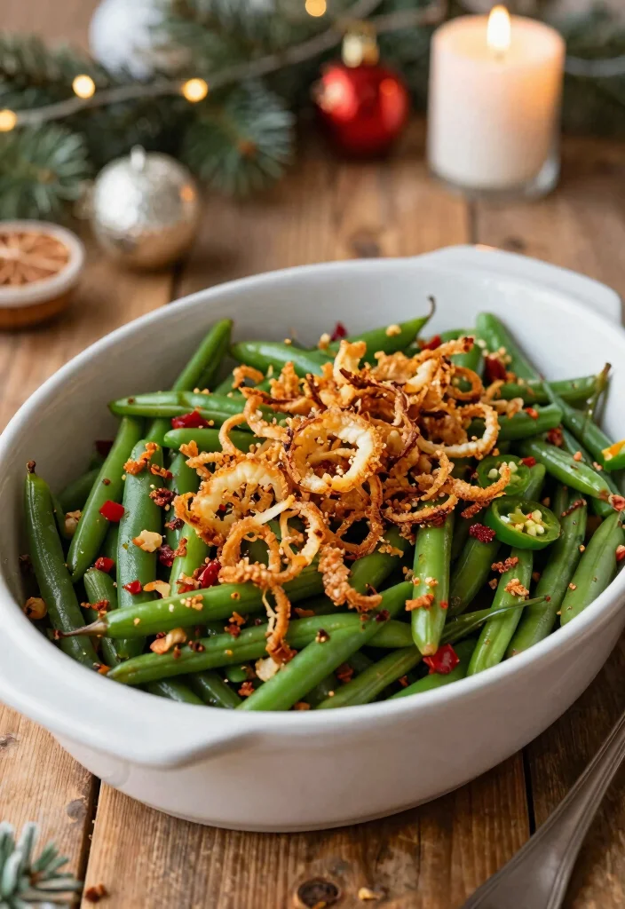 18 Green Bean Casserole Recipes: Classic Holiday Favorites - 4. Spicy Vegan Green Bean Casserole 1