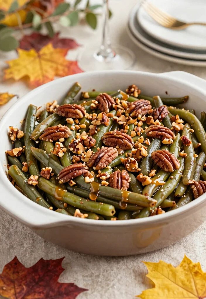 18 Green Bean Casserole Recipes: Classic Holiday Favorites - 8. Maple Pecan Vegan Green Bean Casserole 1