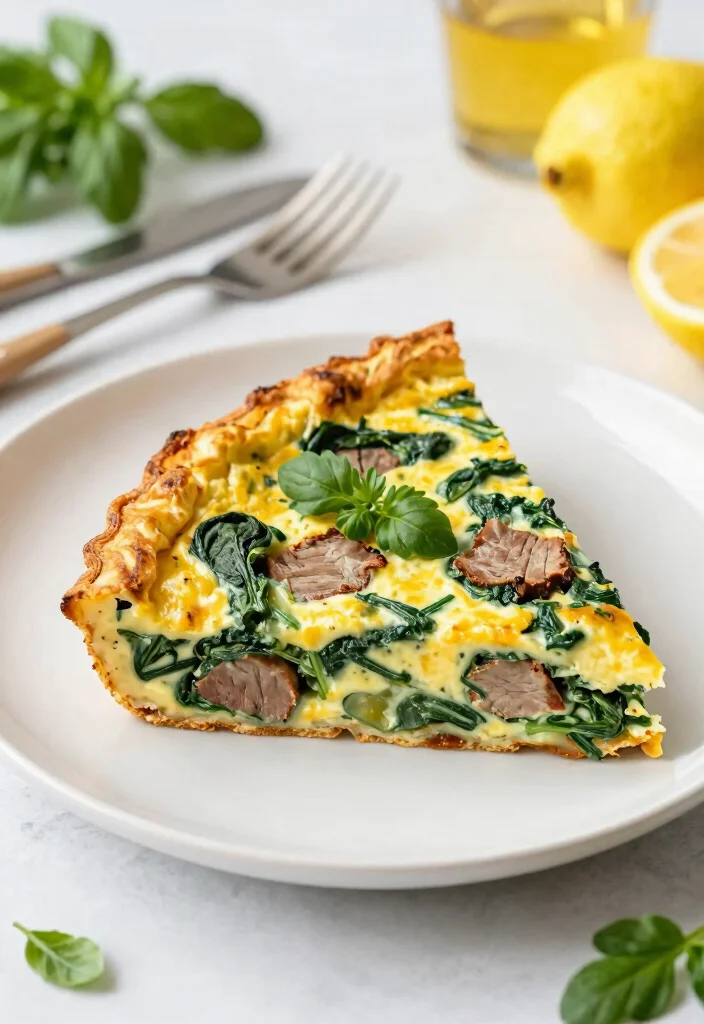 18 Ground Deer Meat Recipes: Lean Hearty Meals - 17. Venison and Spinach Frittata 1