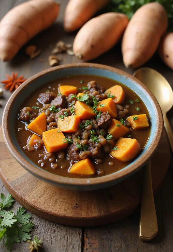 12 Beef Barley Soup In Crockpot Ideas That Make Dinner So Much Easier - 11. Beef Barley Soup with Sweet Potatoes 1