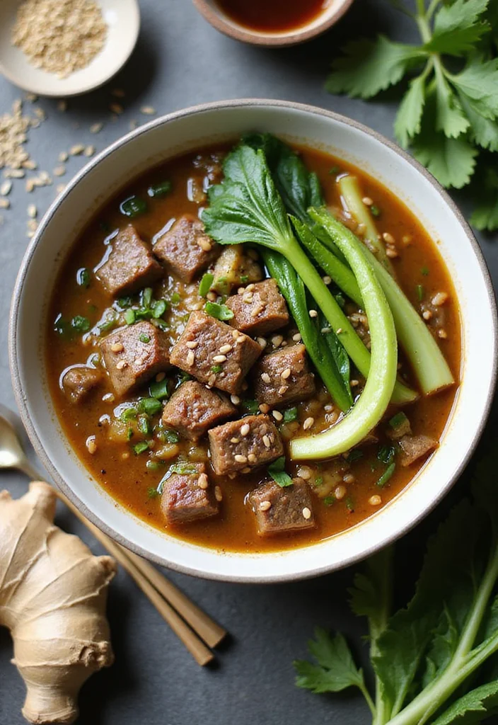 12 Beef Barley Soup In Crockpot Ideas That Make Dinner So Much Easier - 6. Asian-Inspired Beef Barley Soup 1