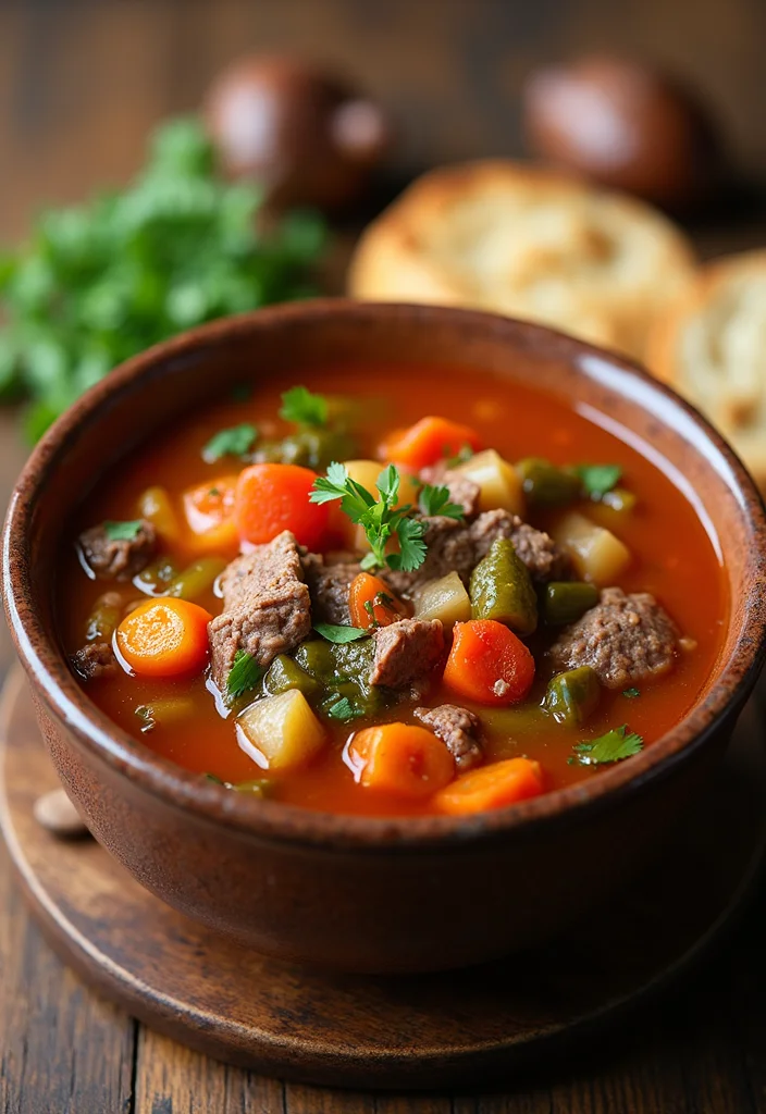 12 Beef Bottom Round Roast Recipes Crockpot Recipes That Taste Incredible - 6. Hearty Beef and Vegetable Soup 1