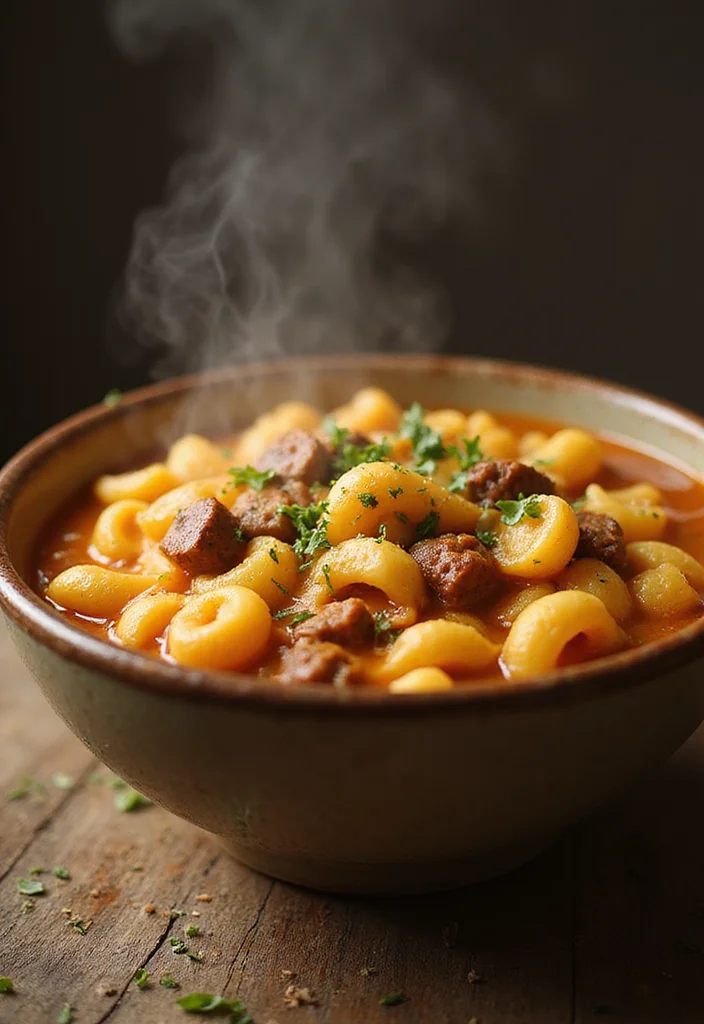12 Cheesy Macaroni And Beef Meals Perfect For Weeknight Cooking - 11. Cheesy Beef Macaroni Soup 1