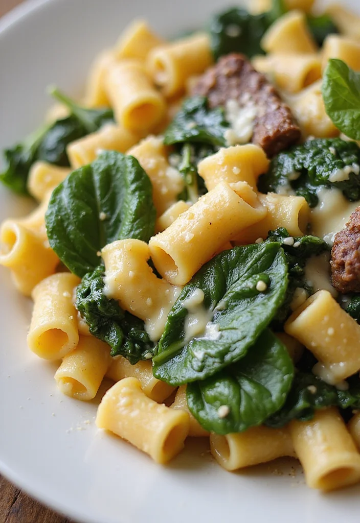 12 Cheesy Macaroni And Beef Meals Perfect For Weeknight Cooking - 8. Creamy Spinach and Beef Macaroni 1