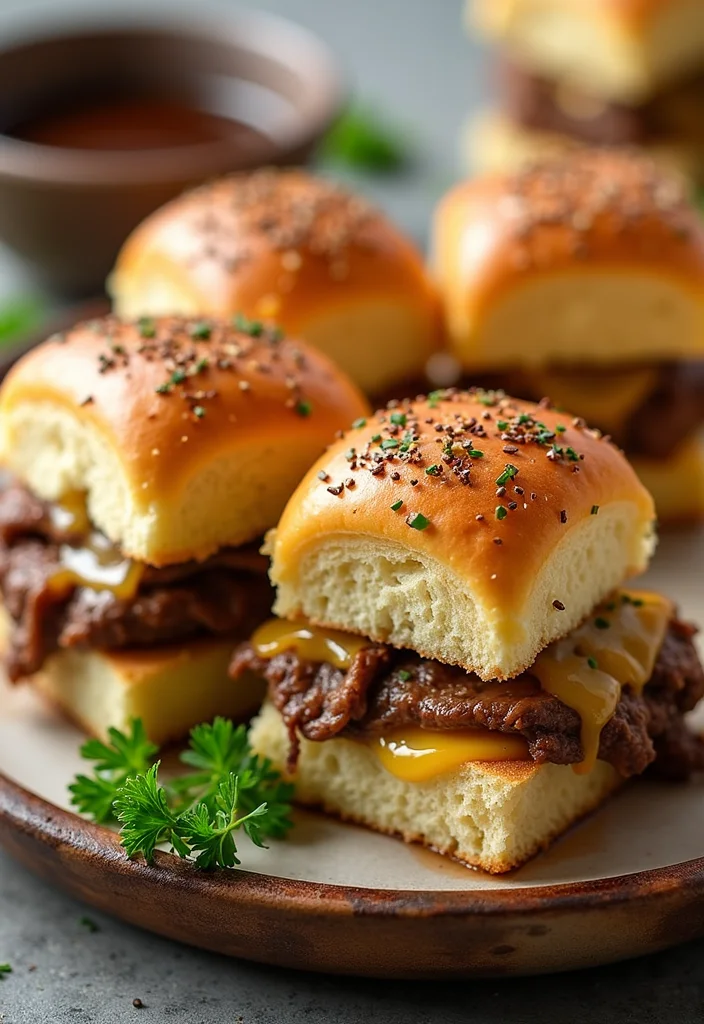 12 Fast & Flavorful Roast Beef Sliders Hawaiian Rolls Au Jus Recipes To Cook This Week - 7. Garlic Butter Roast Beef Sliders 1