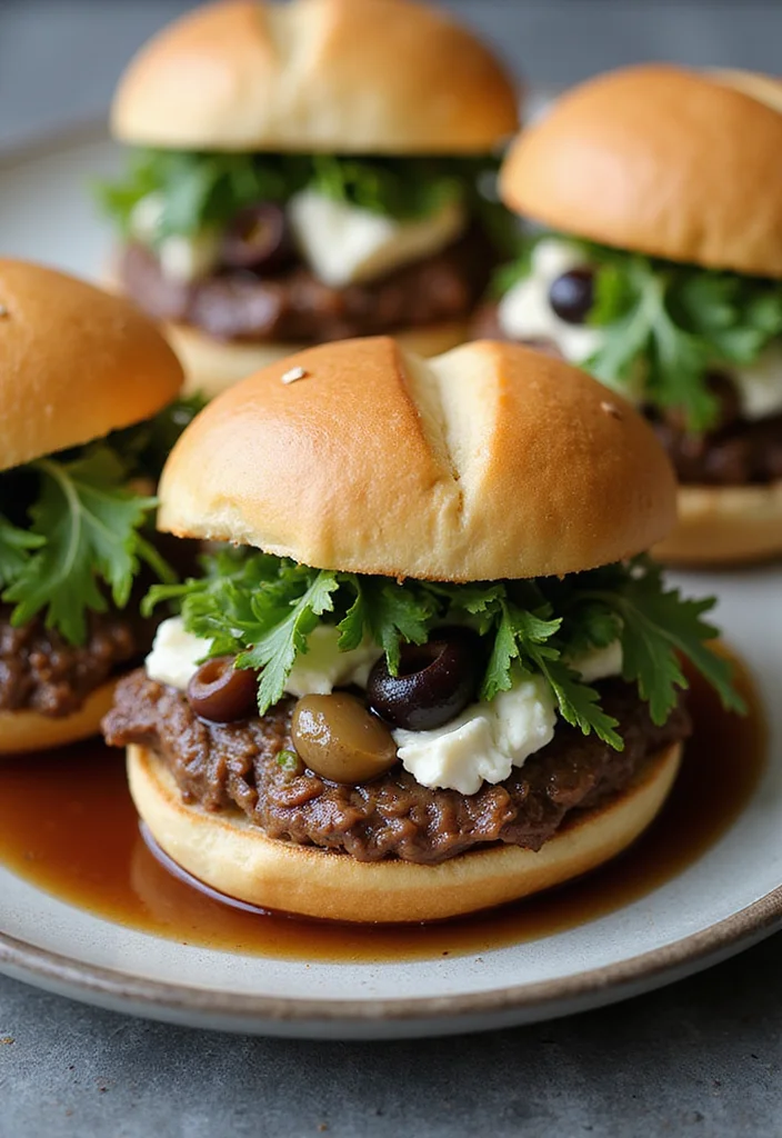 12 Fast & Flavorful Roast Beef Sliders Hawaiian Rolls Au Jus Recipes To Cook This Week - 9. Mediterranean Roast Beef Sliders 1