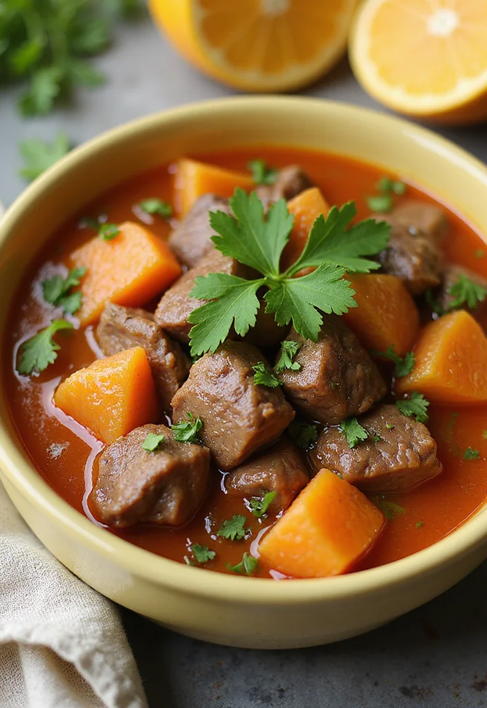 12 Fast & Flavorful Slow Cooker Beef Stew Meat Recipes To Cook This Week - 10. Citrus Beef Stew with Fresh Herbs 1