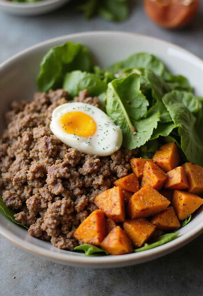 12 Ground Beef Sweet Potato Bowl Recipes That Taste Incredible - 12. Ground Beef Sweet Potato Salad Bowl 1