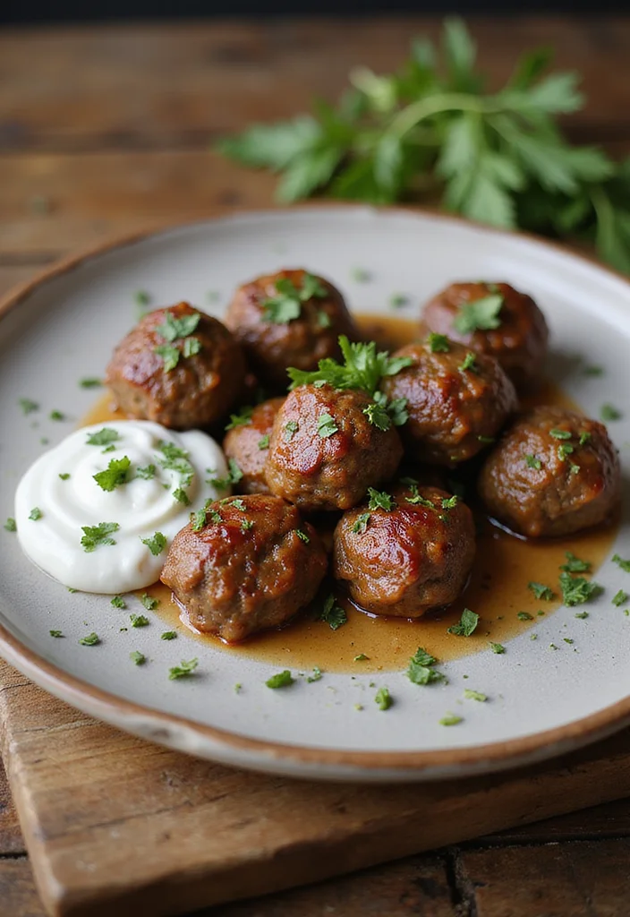 13 Easy Greek Beef Meatballs Meals That Always Impress - 1. Classic Greek Beef Meatballs with Tzatziki Sauce 1