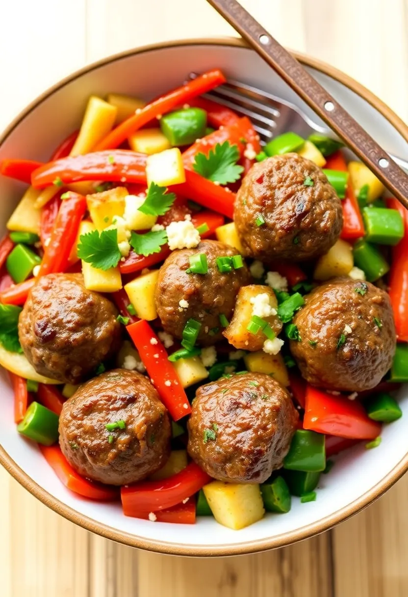 13 Easy Greek Beef Meatballs Meals That Always Impress - 10. Greek Beef Meatball and Vegetable Stir-Fry 1