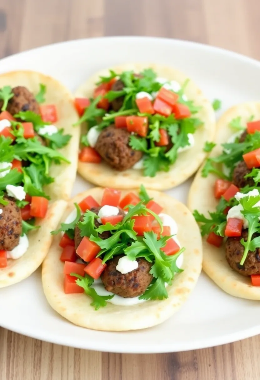 13 Easy Greek Beef Meatballs Meals That Always Impress - 11. Greek Beef Meatball Flatbreads 1