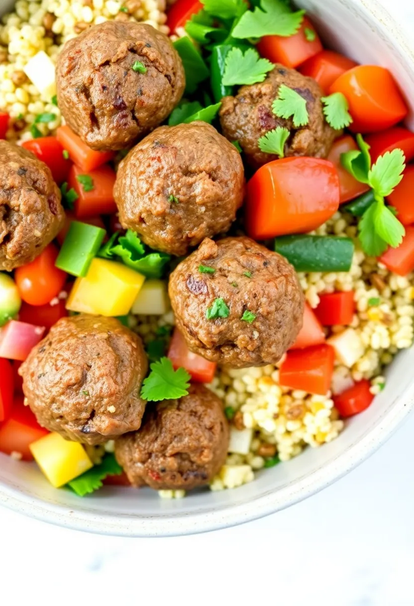 13 Easy Greek Beef Meatballs Meals That Always Impress - 2. Mediterranean Quinoa Bowl with Greek Beef Meatballs 1