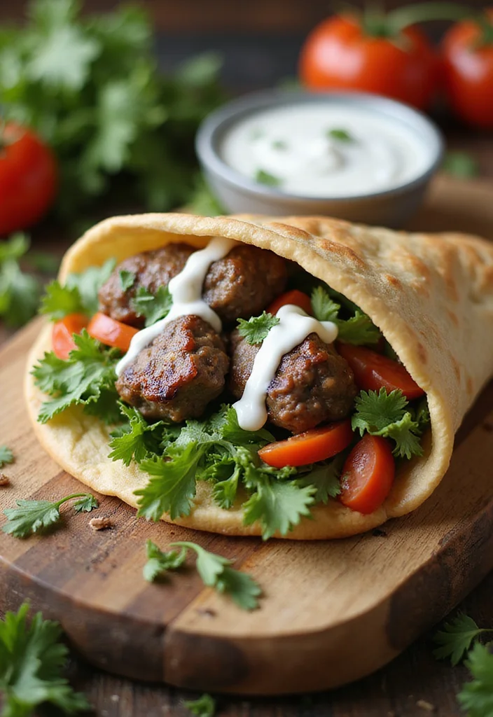 13 Easy Greek Beef Meatballs Meals That Always Impress - 3. Greek Beef Meatball Gyro Wraps 1