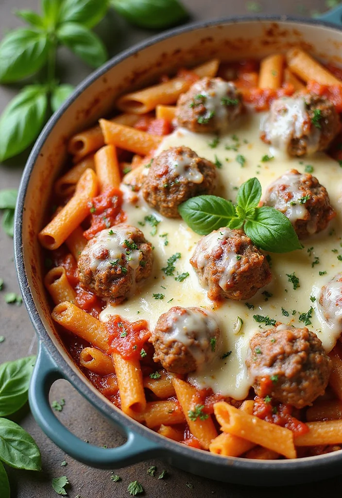 13 Easy Greek Beef Meatballs Meals That Always Impress - 4. Greek Beef Meatball Pasta Bake 1