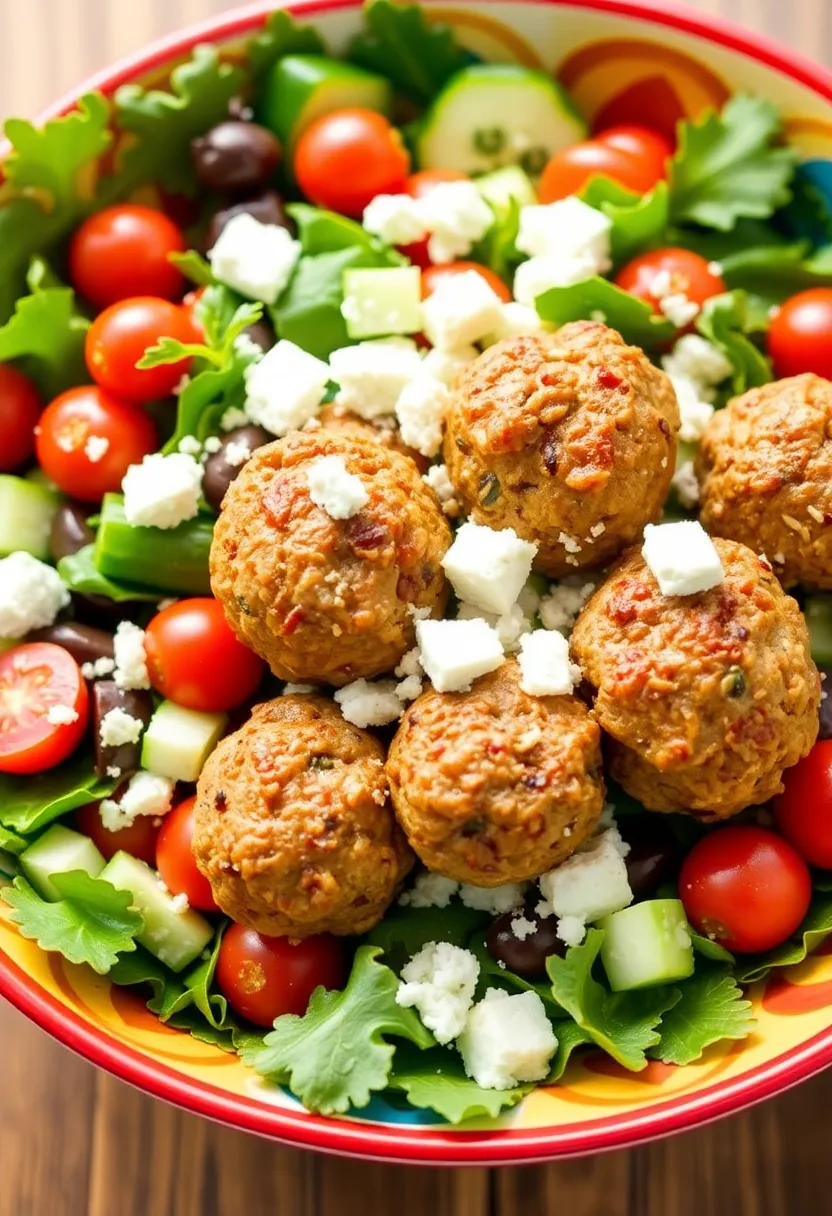 13 Easy Greek Beef Meatballs Meals That Always Impress - 5. Greek Beef Meatball Salad with Feta 1