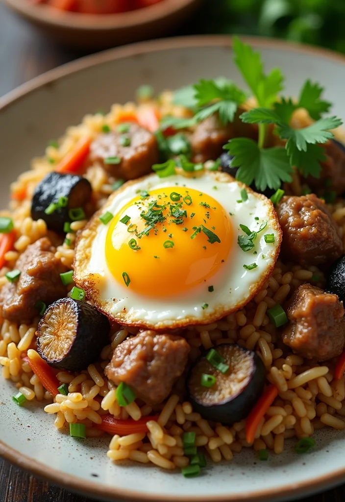 14 Beef Fried Rice With Egg Meals Perfect For Weeknight Cooking - 10. Beef Fried Rice with Egg and Eggplant 1