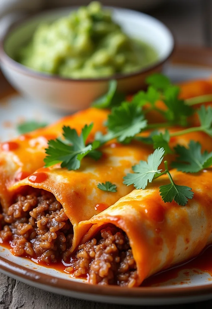 14 Fast & Flavorful Beef And Rice Recipes To Cook This Week - 7. Beef and Rice Enchiladas 1