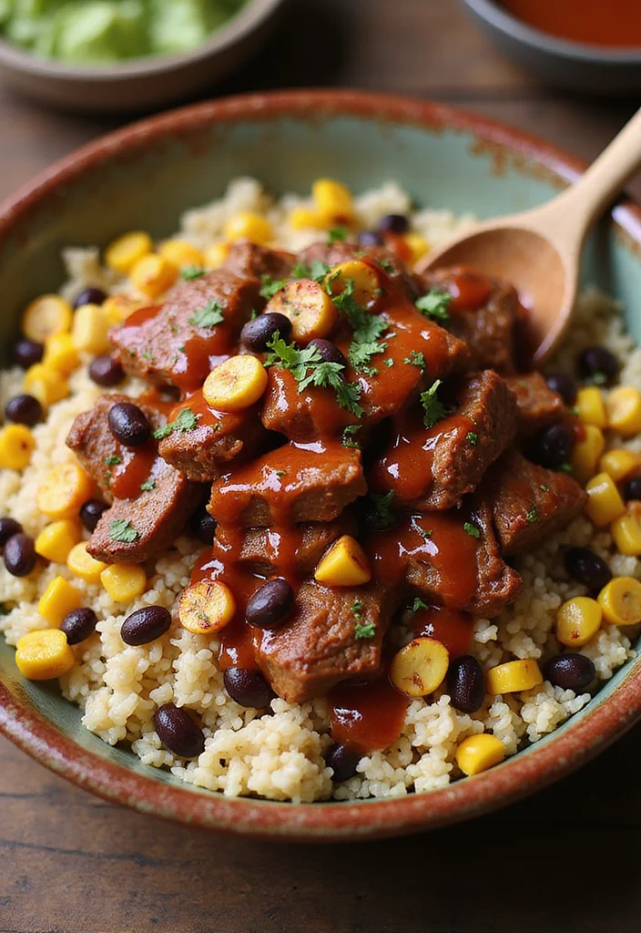 14 Fast & Flavorful Beef And Rice Recipes To Cook This Week - 9. BBQ Beef and Rice Bowls 1