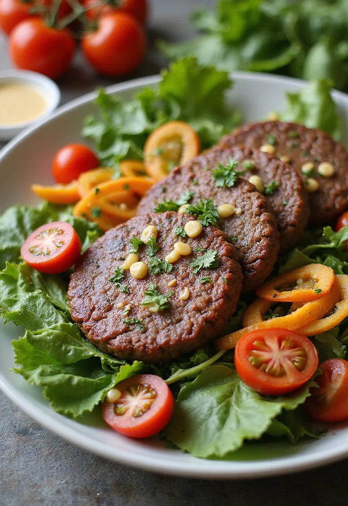 14 Genius Ways To Use Beef Patty Dinner Ideas Tonight - 12. Beef Patty Salad 1