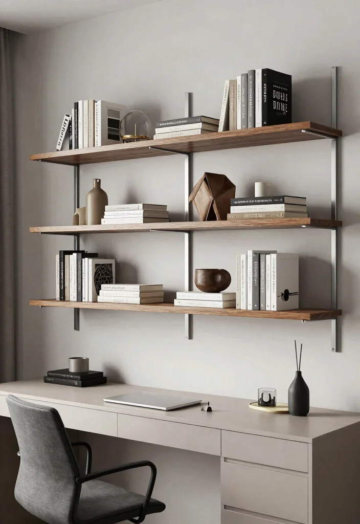 15 Bloxburg Bookshelf Ideas for a Stylish Virtual Home - 4. Floating Shelves for a Modern Edge 1