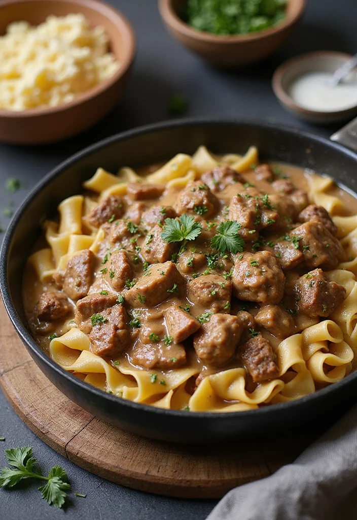 15 Classic Beef Stroganoff Recipes Packed With Big Flavor - 3. One-Pan Beef Stroganoff 1