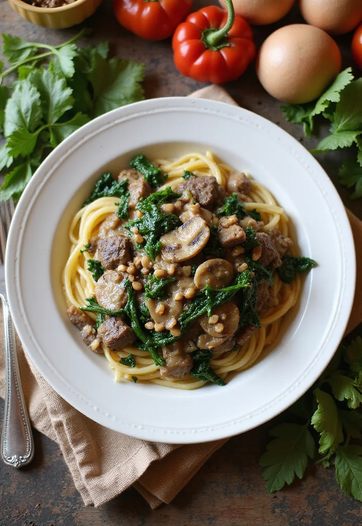 15 Classic Beef Stroganoff Recipes Packed With Big Flavor - 6. Beef Stroganoff with Spinach 1