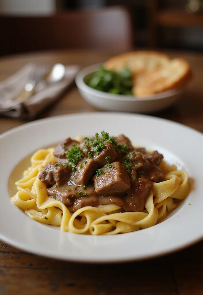15 Classic Beef Stroganoff Recipes Packed With Big Flavor - 7. Beef Stroganoff with Egg Noodles 1