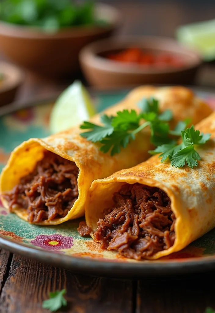 15 Easy Shredded Beef Taquitos Meals That Always Impress - 1. Classic Shredded Beef Taquitos 1