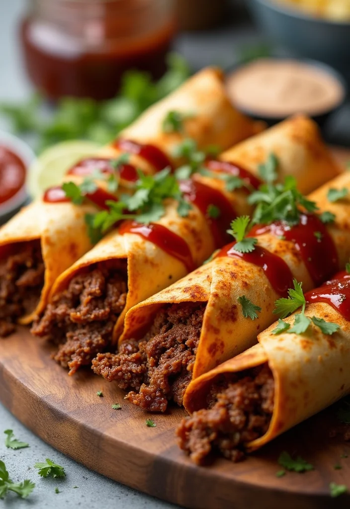 15 Easy Shredded Beef Taquitos Meals That Always Impress - 3. BBQ Shredded Beef Taquitos 1