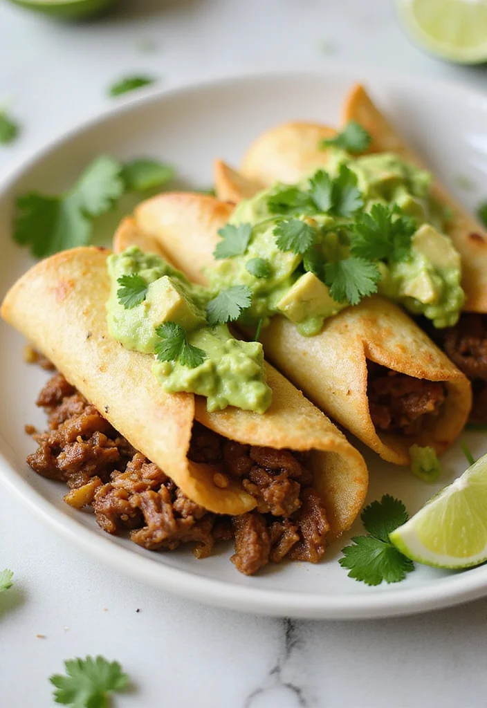 15 Easy Shredded Beef Taquitos Meals That Always Impress - 4. Creamy Avocado & Beef Taquitos 1