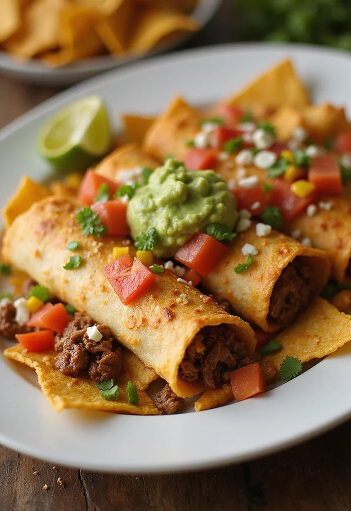 15 Easy Shredded Beef Taquitos Meals That Always Impress - 7. Nacho-Flavored Shredded Beef Taquitos 1