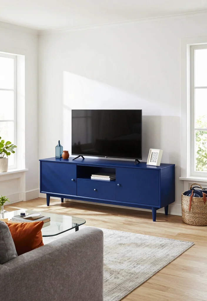 15 Luxurious TV Unit Design Ideas With High End Style - 9. Statement Colors 1