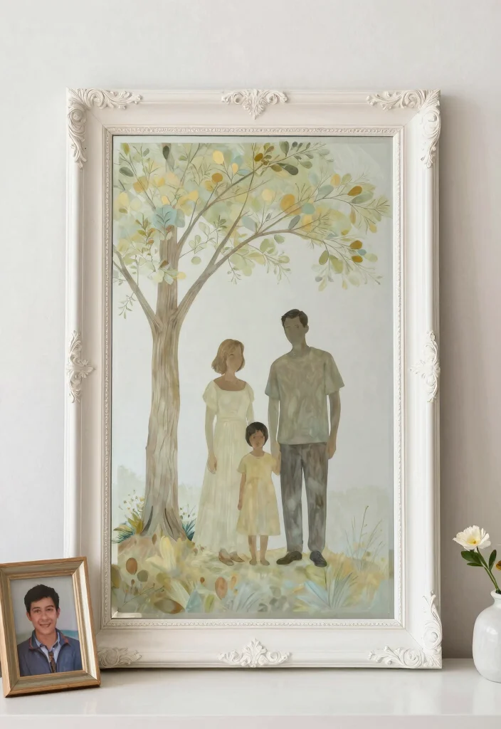 15 Painting Ideas on Mirrors With Artsy Flair - 15. Personalized Portraits 1