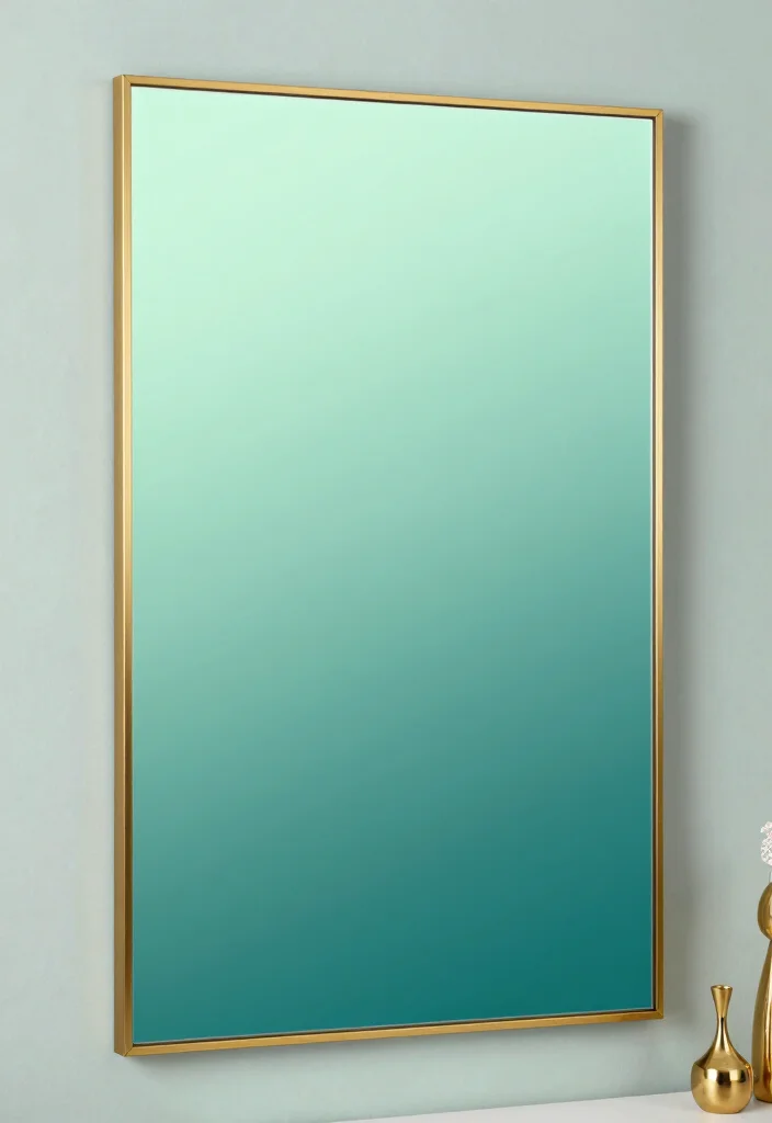 15 Painting Ideas on Mirrors With Artsy Flair - 3. Ombre Elegance 1