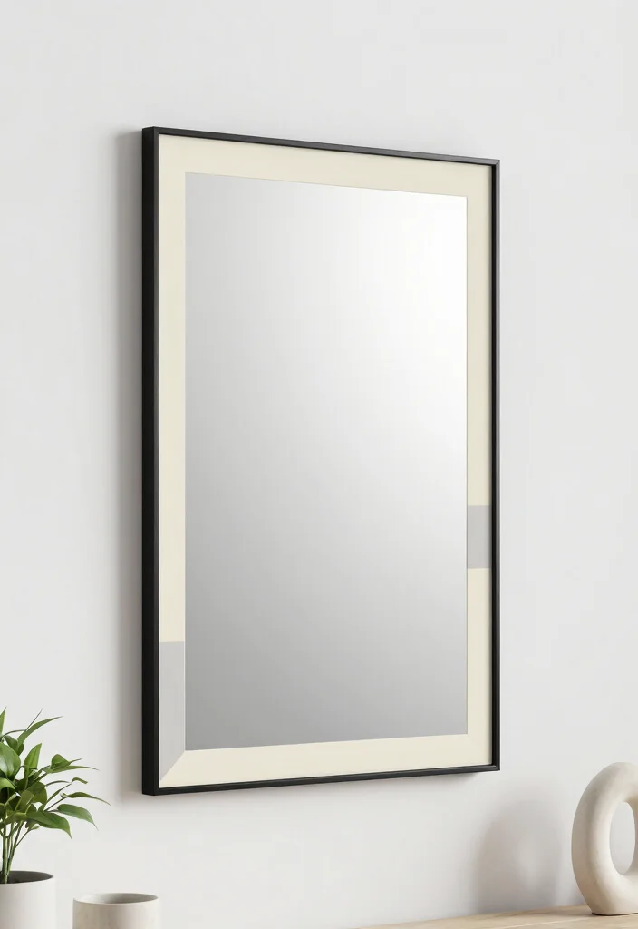 15 Painting Ideas on Mirrors With Artsy Flair - 8. Minimalist Magic 1