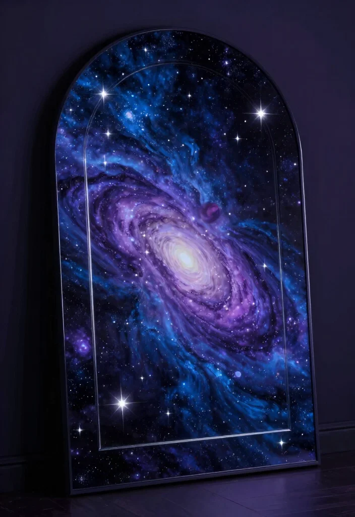 15 Painting Ideas on Mirrors With Artsy Flair - 9. Cosmic Creations 1