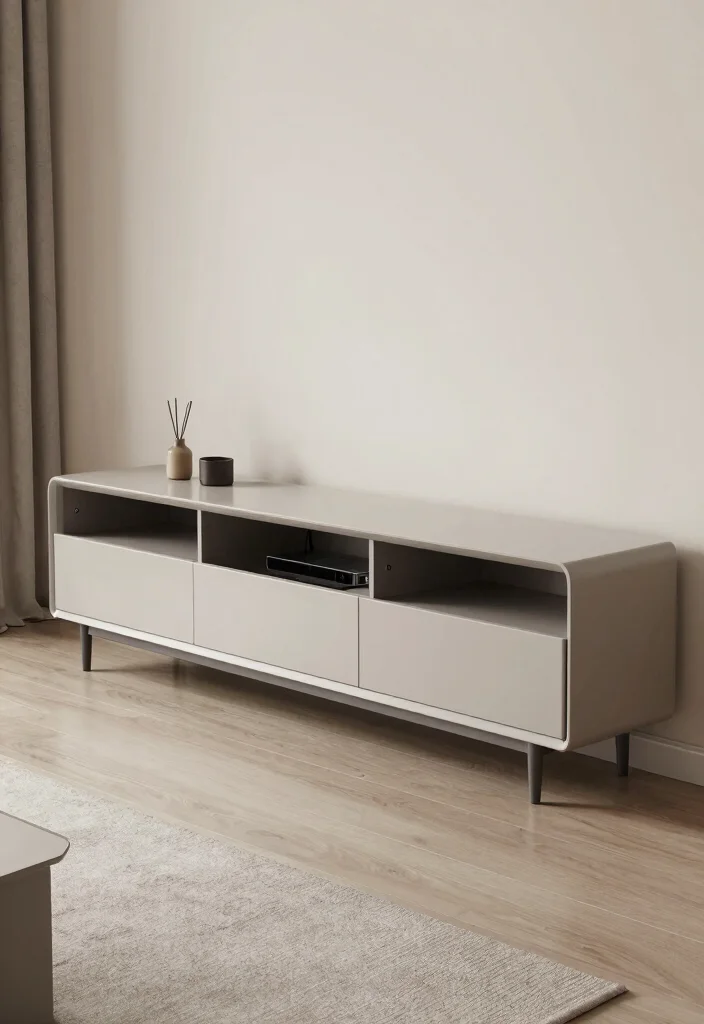 15 TV Stand Designs TV Walls Ideas With Sleek Modern Appeal - 7. Sleek Entertainment Center with Hidden Cables 1