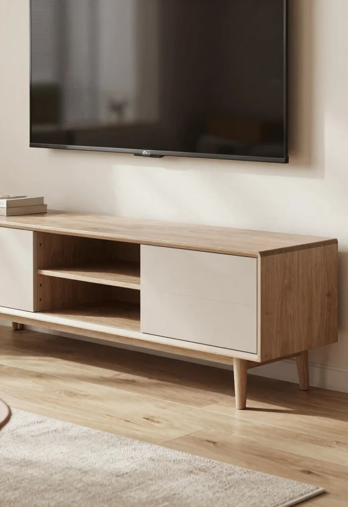 15 TV Stand Designs TV Walls Ideas With Sleek Modern Appeal - 9. Compact TV Stand with Built-in Storage 1