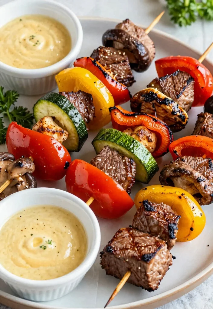 16 Bottom Round Steak Recipes: Easy Savory Plates - 14. Bottom Round Steak and Vegetable Skewers 1